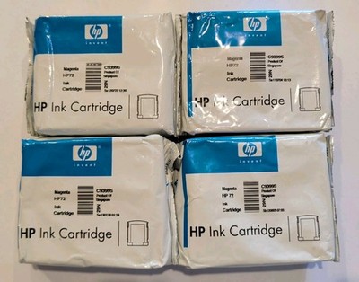Magenta GENUINE HP 72 DesignJet Ink Cartridges Lot of 4 SEALED 