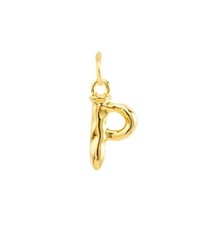 Uno de 50 Lowercase Letter P Charm in Gold
