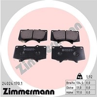 Zimmermann Bremsbelagsatz, Scheibenbremse Vorderachse U.A. FüR Lexus