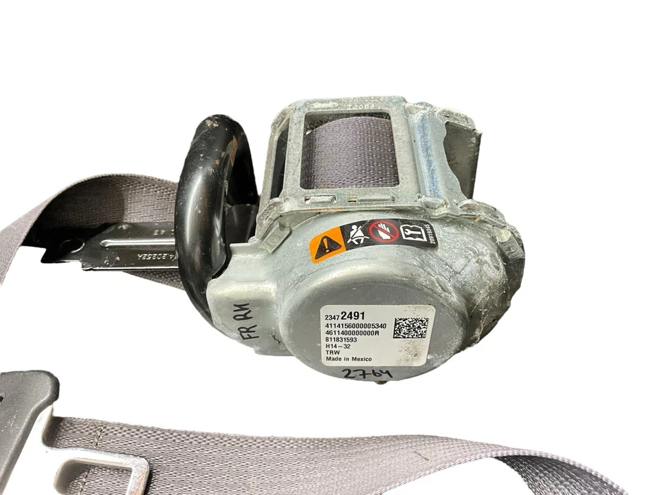 14 15 16 CHEVROLET SILVERADO SIERRA HD 2500 3500 BROWN SEAT BELT RIGHT FRONT OEM - Image 3 of 3