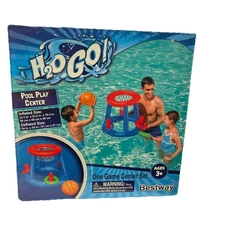 H2OGO! Pool Play Center Inflatable Water Floating Basketball Ring 