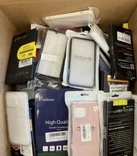 Lot Of 100 Android iPhone Phone Cases  And Screen Protectors Mixed Styles