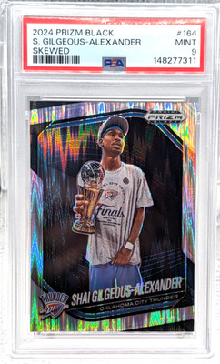 2024-25 Panini Prizm Black Shai Gilgeous-Alexander #164 Skewed /249 PSA 9