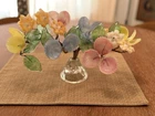 Vintage Italian Murano Slag Glass Venetian Art Flower Arrangement MC Collectable