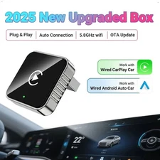 Wireless Carplay Android Auto Adapter USB Car Dongle Connect Box 2 in 1 Mini Box