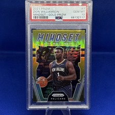 2021-22 PANINI PRIZM ZION WILLIAMSON Mindset GOLD PRIZM /10 #7 PSA 10 Pelicans