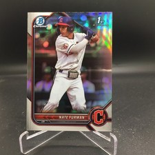 Nate Furman 2022 Bowman Draft Chrome Refractor BDC-182 Cleveland Guardians 1st