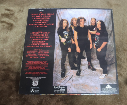 LP BRUTALITY Screams Of Anguish 1993 First Pressing Insert - Imagen 2 de 5