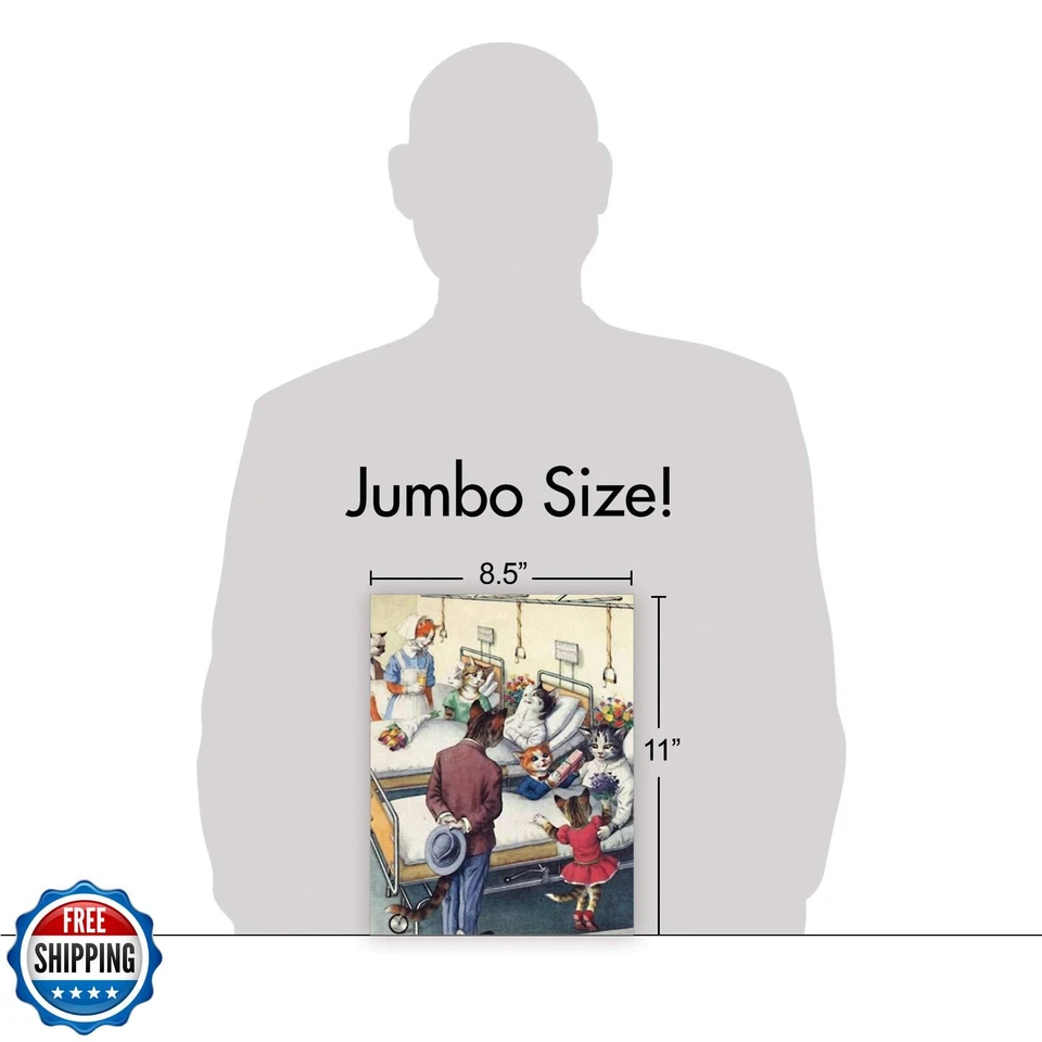 NobleWorks - Big Cartoon Feel Better Card (8.5 x 11 Inch) - Get Well Soon Hum - Image 3 of 4