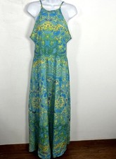 Made With Love Womens Maxi Green Dress Cover-Up Beach Summer Spring Size Medium