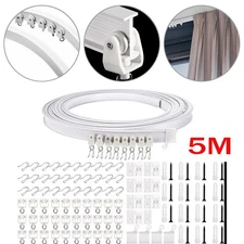 5M Bendable Flexible Curtain Silent Track Bay/ Straight Windows Ceiling Rail New