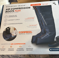 NEW Sharper Image Air Compression Boots Flex Leg Massager Powerboost L/XL or S/M