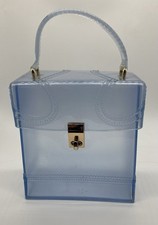 light blue jelly box bag PVC handbag 