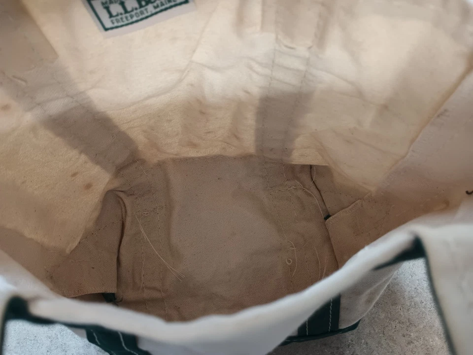 Винтажный LL Bean сумка зеленый ручки маленький 8 «x 9» холст 1980 зеленый Freeport Мэн ярлык - Изображение 3 из 4