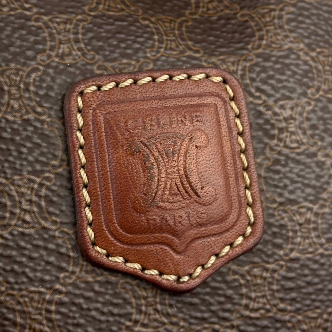 Celine Triomphe Half Moon Macadam Pattern Shoulde… - image 3