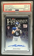 2025 Topps Finest Jaxson Dart Freshman Auto Rookie RC #FFA-JD Giants PSA 10