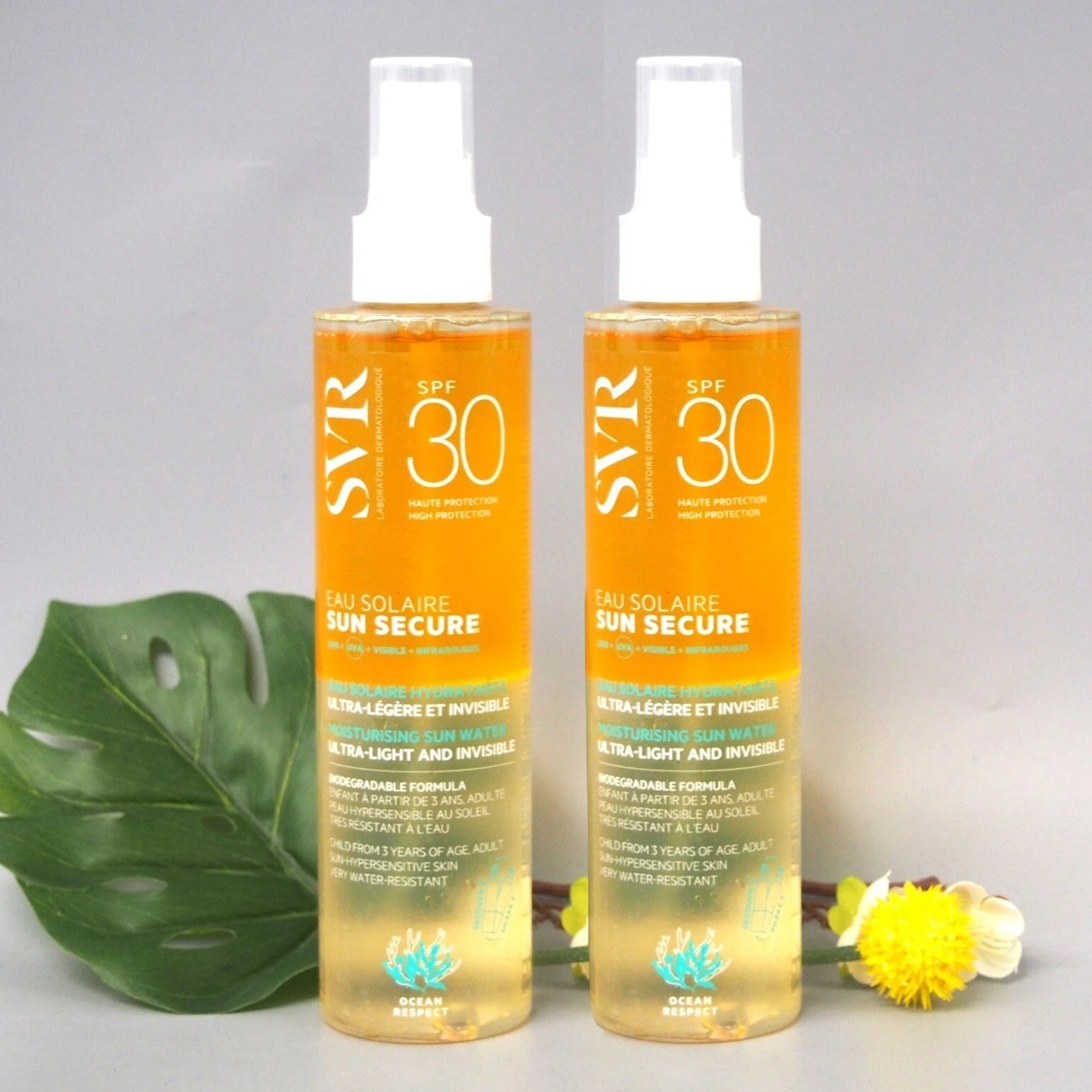 2 X SVR Sun Secure Eau Solaire SPF30+ Sun Protection Water 200mI/6.8oz Exp 01/28