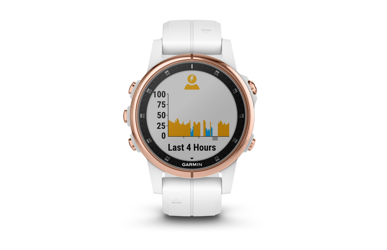 Garmin Fenix 5s Plus Smartwatch Rose Gold White 010-01987-06