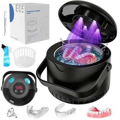Ultrasonic Retainer Cleaner Machine, Upgraded Handle Design, 45kHz Dentures, ...