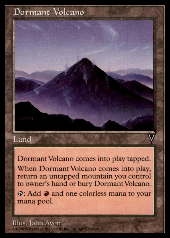 Dormant Volcano Uncommon Visions Magic: The Gathering Lightly Played
