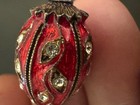 Vintage Sterling Silver  necklace with Crystal Enamel Faberge Egg Pendant — photo 8