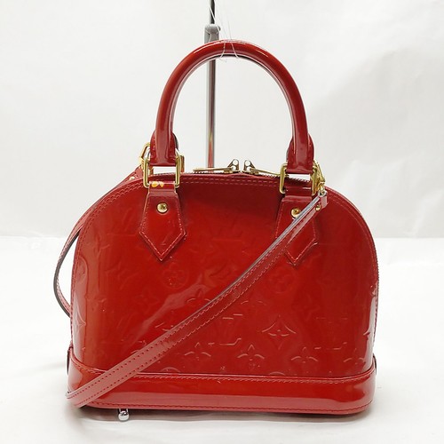 Louis Vuitton LV Hand Bag Alma BB Red Vernis 4523838