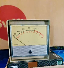 3 1/2"X3" Triplett Model 350-G  0-1 Volts DC NOS NIB Vintage Type B Panel Meter