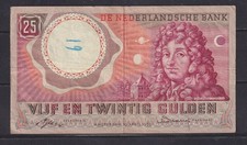NETHERLANDS - 1955 25 Gulden Circulated Banknote As Scans