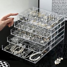 Jewelry Boxes Earring Storage Box Organizer 5 Drawers Jewelry Organizer Acryl...