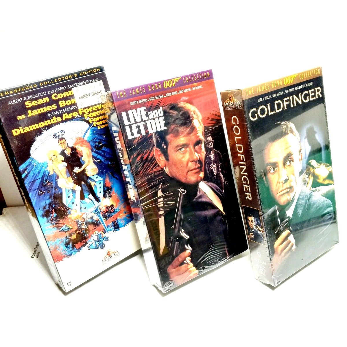 007 Collection 3 Tape (VHS) Live And Let Die, Goldenfinger
