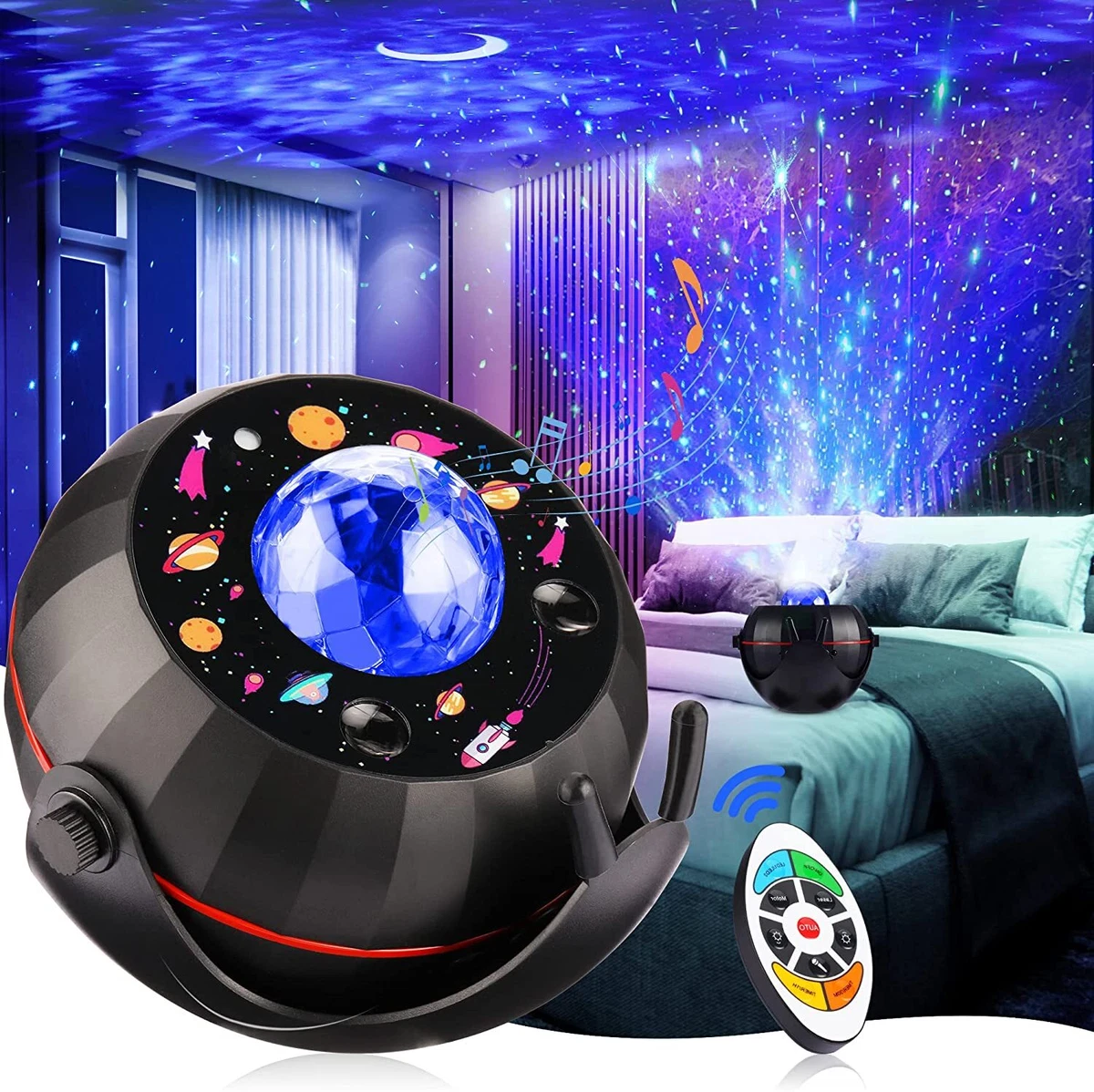 Star Projector,4 in 1 Galaxy Projector Night Light for Bedroom