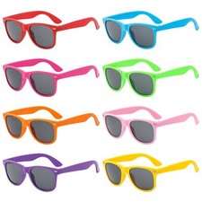 8 Pack Neon Party Sunglasses Retro Glasses Party Favor Supplies for Birthday