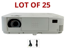 Lot Of 25 Nec Np-m322w Dlp Projector Wxga 3200 Ansi Hdmi W/power &amp; Hdmi Cables