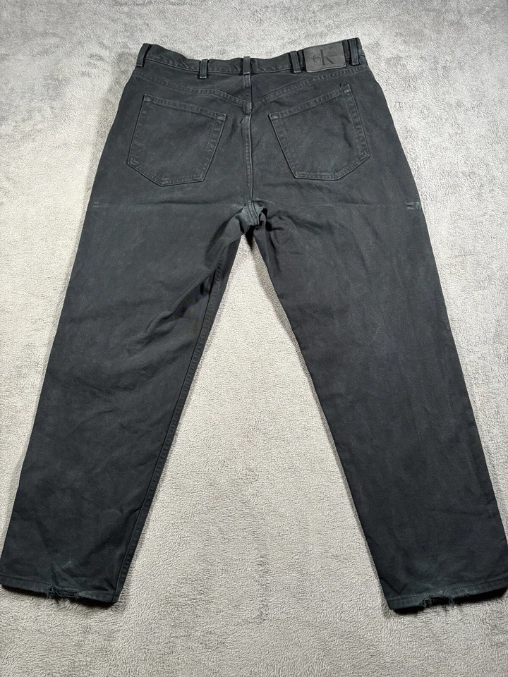 VINTAGE Calvin Klein Jeans Adult 38 Black 90s Baggy Loose Fit 38x32 High Rise - Image 4 of 4