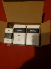 NEW WHITE OMERIL DOOR BELL WD721-WH WIRELESS DOORBELL HOME OFFICE WORK
