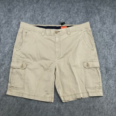 John's Bay Shorts Mens Size 44 Comfort Stretch Khaki Cargo