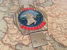 Chrome Enamel Behold St Christopher Car Badge Auto Emblem AA