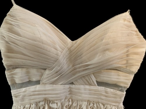 Hailey Logan Adrianna Papell Formal Prom Dress Cream Lt Beige 3 4 XS - Picture 5 of 9