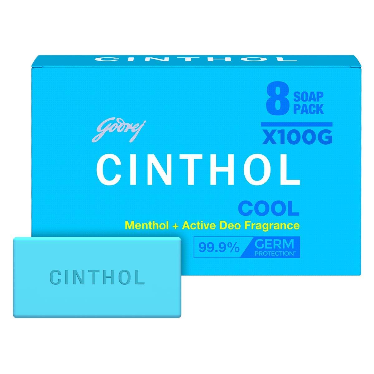 Cinthol Cool Seife 100g – Erfrischend Mit Menthol, Für Den Ganzen Tag Frische