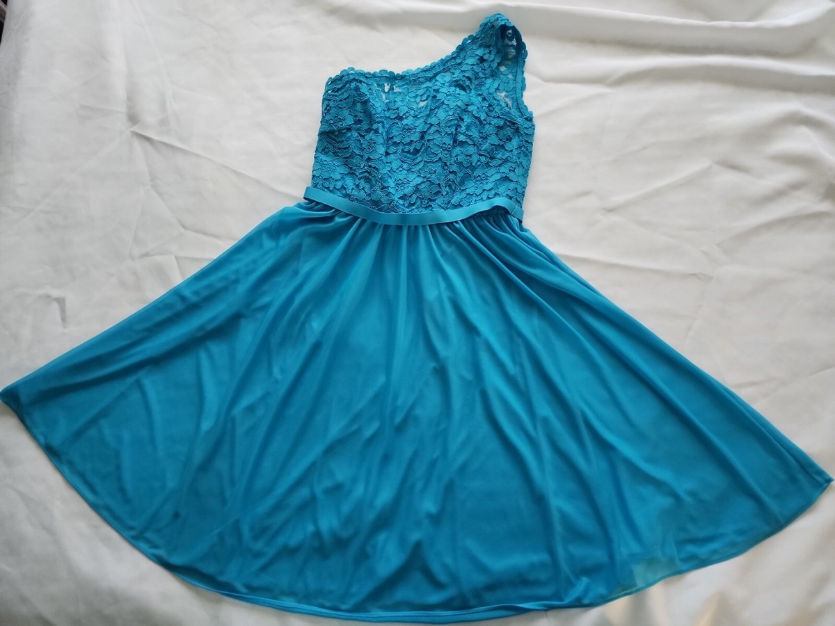 Davids Bridal Formal Prom Blue Bridesmaid Dress Size 6 | eBay