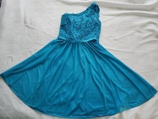 Davids Bridal Formal Prom Blue Bridesmaid Dress Size 6