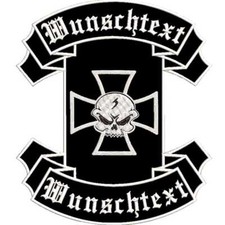Rückenpatch m Wunschtext Biker Rocker Kutte MC Totenkopf 5 34x39cm M.i. GERMANY