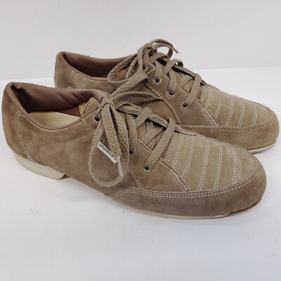 Vintage Hyde Suede Bowling Shoes Size 8.5 Mens Brown Tan Leather