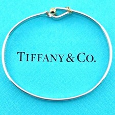 Bracciale Tiffany & Co. Hook & Eye in oro giallo 18 carati 750 e argento925 G...