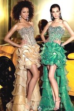 NWT Alyce Paris 6012 Hi LO CORSET Bustier prom pageant evening dress GREEN 2
