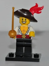 LEGO Swashbuckler Musketeer Minifigure 71007 Series 12 w/ Base stand + Weapon