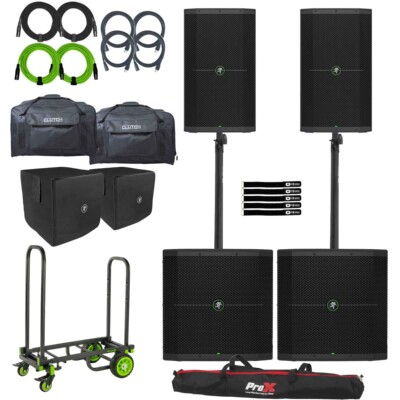 Mackie THUMP212 12'' Powered Active DJ Pro Audio Speakers w 15'' Subwoofers Pair