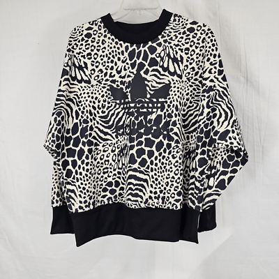 Adidas Originals Leopard Print Sweatshirt Crewneck Women's Size Small  Oversized | eBay