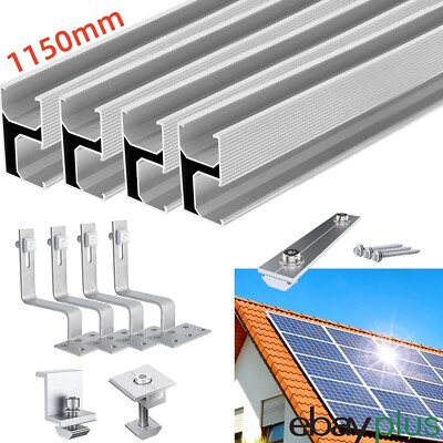 Solar Montage PV Modul Befestigung Schiene Solarmodul Halterung Ziegeldach 115cm
