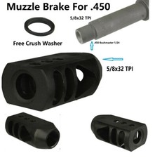 All Steel 5/8x32 TPI Tanker Competition Muzzle Brake For .450 BM Also .458